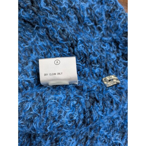 Sigrid Olsen Women's Blue & Teal Ombre Fuzzy knit cardigan Size 1X - Picture 11 of 12